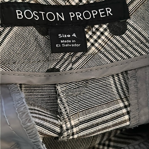 NWOT Women’s Boston Proper Plaid & Polka Dot   Slim Leg Ankle Pants Size 4 - Picture 7 of 8